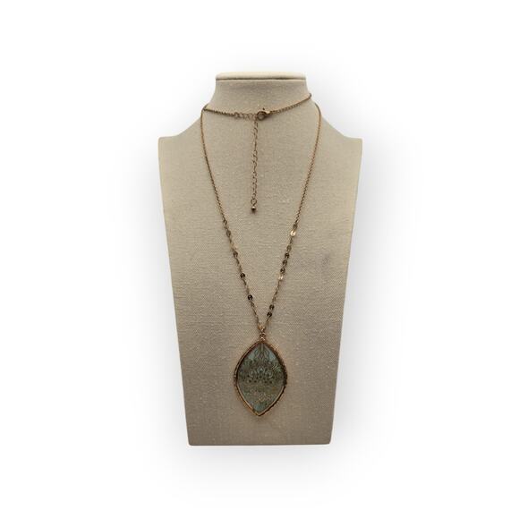 Boho Mandala Teardrop Pendant Necklace - Picture 2 of 8